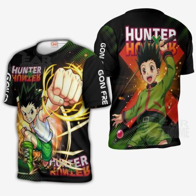 1125 AOP Hunter X Hunter Characters VA Gon 5 tshirt font and back 1 - Hunter X Hunter Store