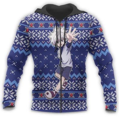 killua ugly christmas sweater hunter x hunter anime xmas gift custom clothes gearanime 7 - Hunter X Hunter Store