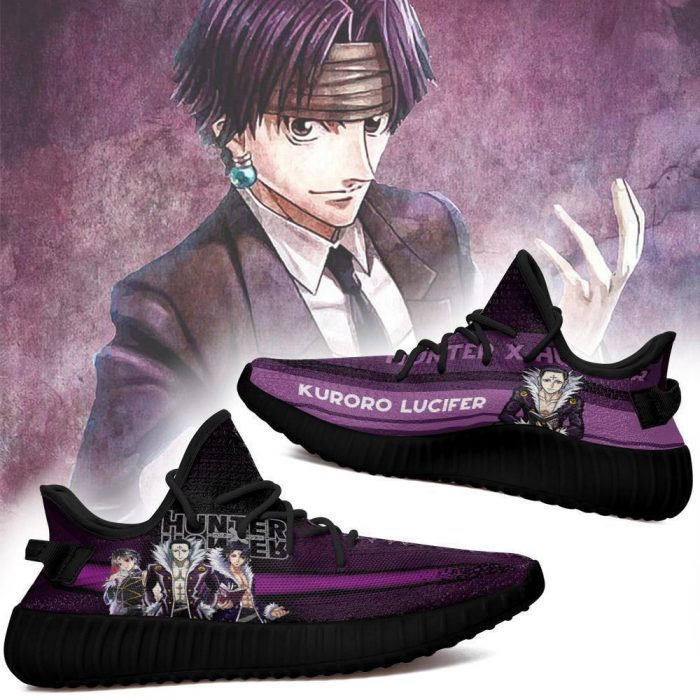 kuroro lucifer yeezy shoes custom hunter x hunter anime sneakers fan gift tt04 gearanime 2 - Hunter X Hunter Store