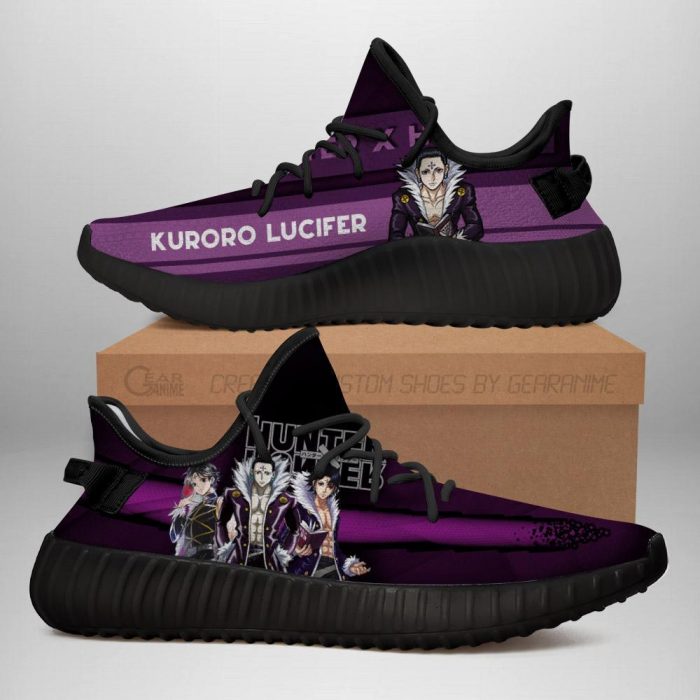 kuroro lucifer yeezy shoes custom hunter x hunter anime sneakers fan gift tt04 gearanime 5 - Hunter X Hunter Store