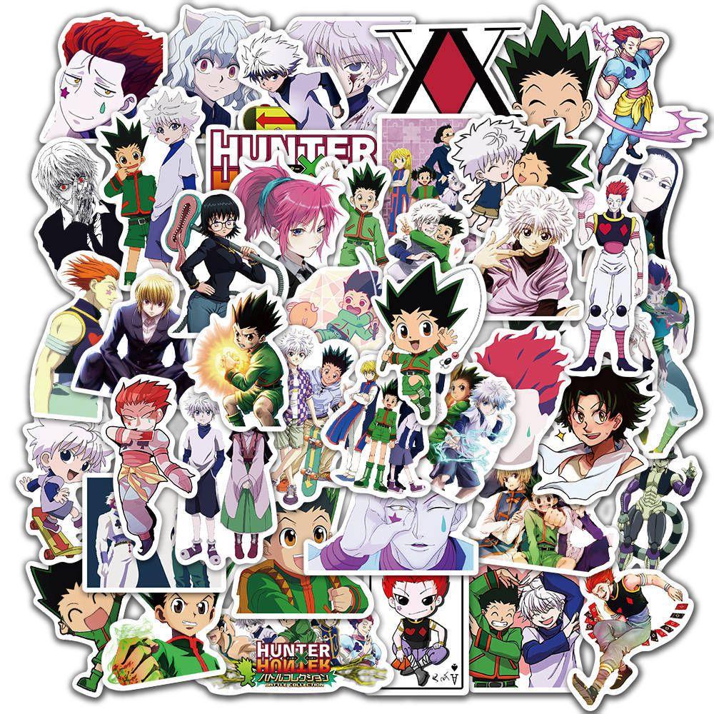 Buttons Keychain Stickers Bundle Hunter X Hunter Anime Gift Set