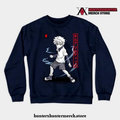 Cool Killua Zoldyck Crewneck Sweatshirt Navy Blue / S