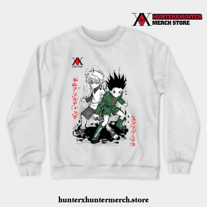 Gon And Killua Anime Crewneck Sweatshirt White / S