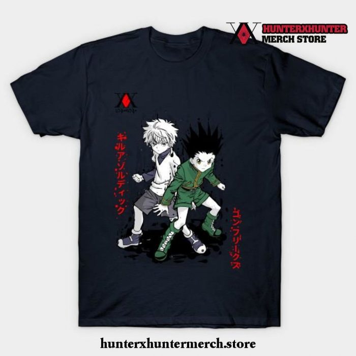 Gon And Killua H_H T-Shirt Navy Blue / S