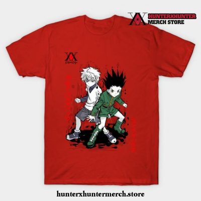 Gon And Killua H_H T-Shirt Red / S