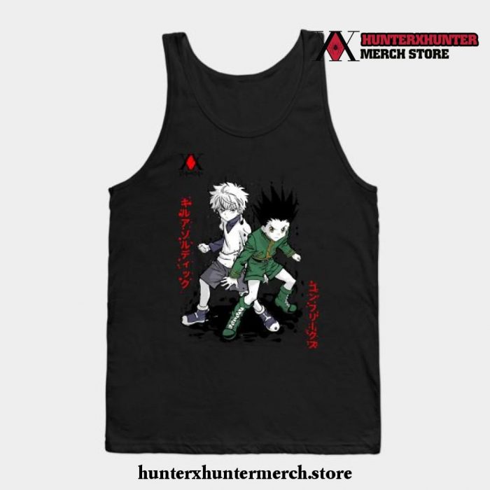 Gon And Killua Tank Top Black / S