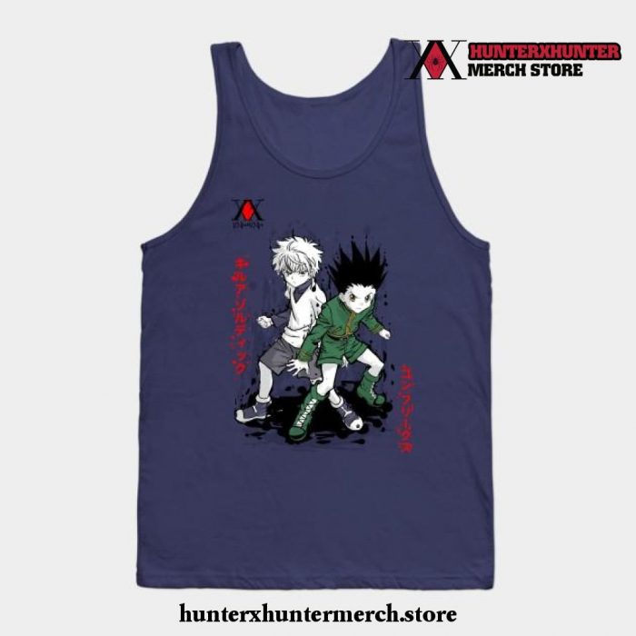 Gon And Killua Tank Top Navy Blue / S