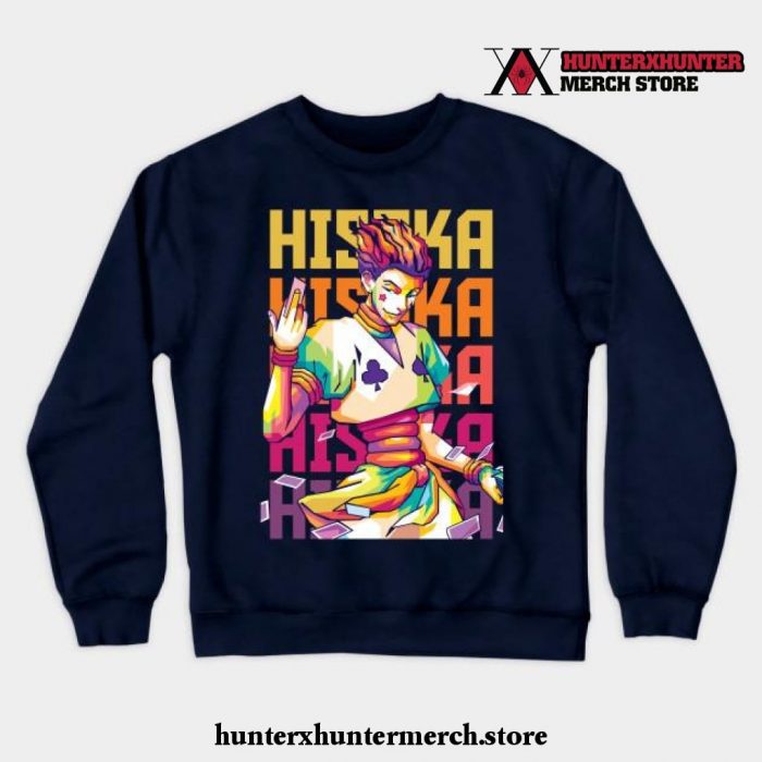 Hisoka Colorful Crewneck Sweatshirt Navy Blue / S