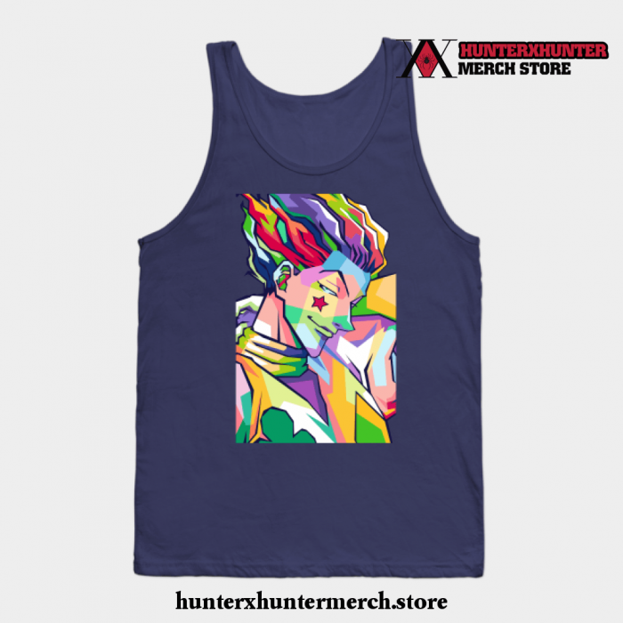 Hisoka Hunter Pop Art Tank Top Navy Blue / S