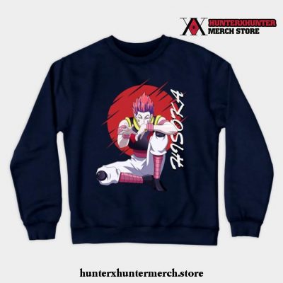 Hisoka- Hunter X Crewneck Red Moon Sweatshirt Navy Blue / S