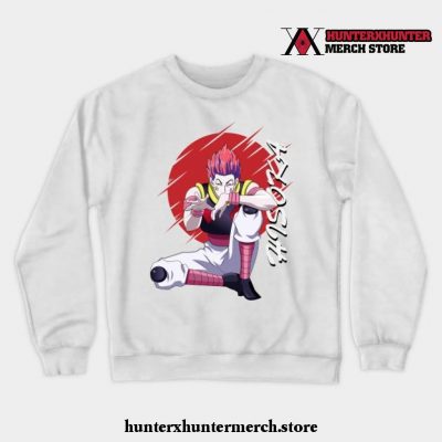 Hisoka- Hunter X Crewneck Red Moon Sweatshirt White / S