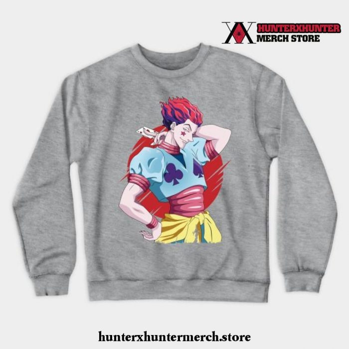 Hisoka Hunter X Crewneck Sweatshirt Gray / S