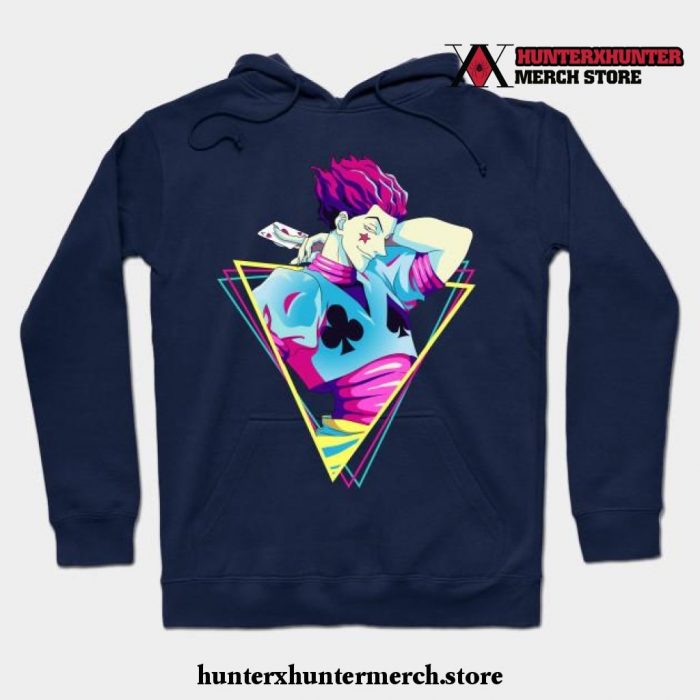 Hisoka Hunterxhunter - Retro Hoodie Navy Blue / S