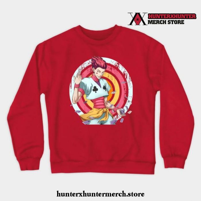 Hisoka Morow Crewneck Sweatshirt Red / S