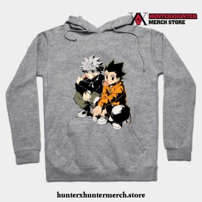 Hunter × Hxh Killua - Gon Cute Kawaii Hoodie Gray / S