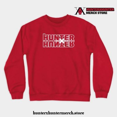 Hunter X Logo Crewneck Sweatshirt Red / S