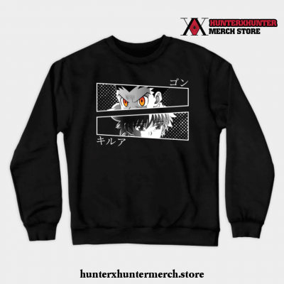 Killua And Gon Crewneck Sweatshirt Black / S