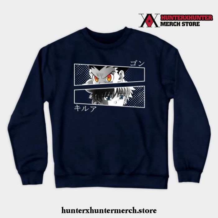 Killua And Gon Crewneck Sweatshirt Navy Blue / S