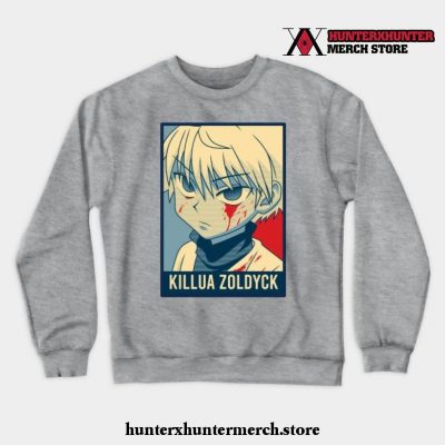 Killua Zoldyck Crewneck Sweatshirt Gray / S