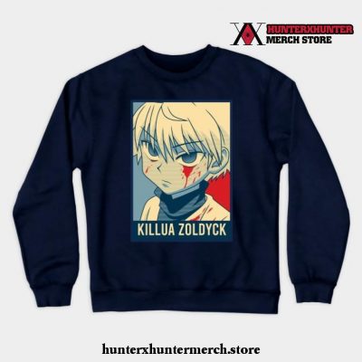 Killua Zoldyck Crewneck Sweatshirt Navy Blue / S