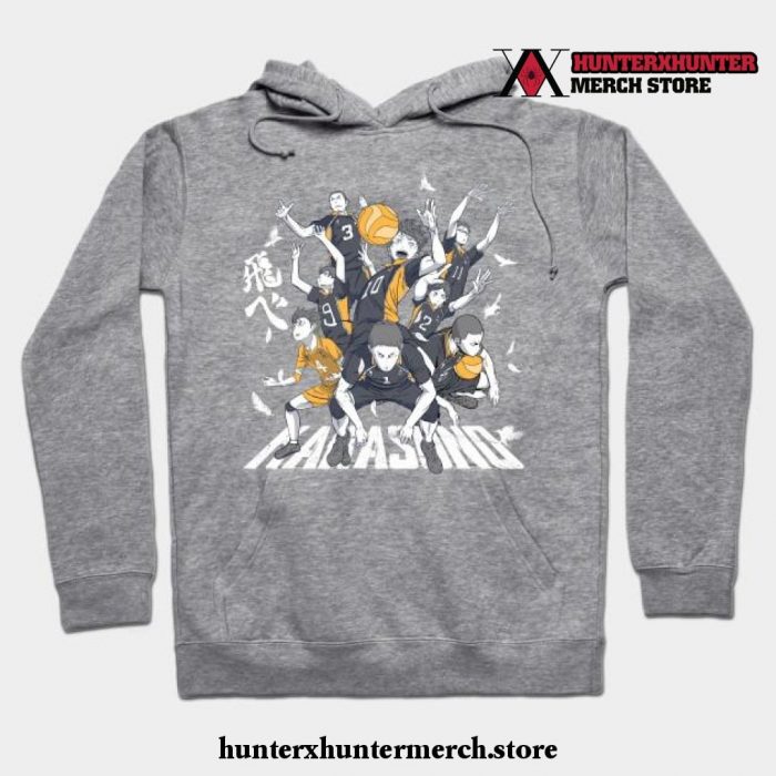 Lets Go Karasuno Hoodie Gray / S