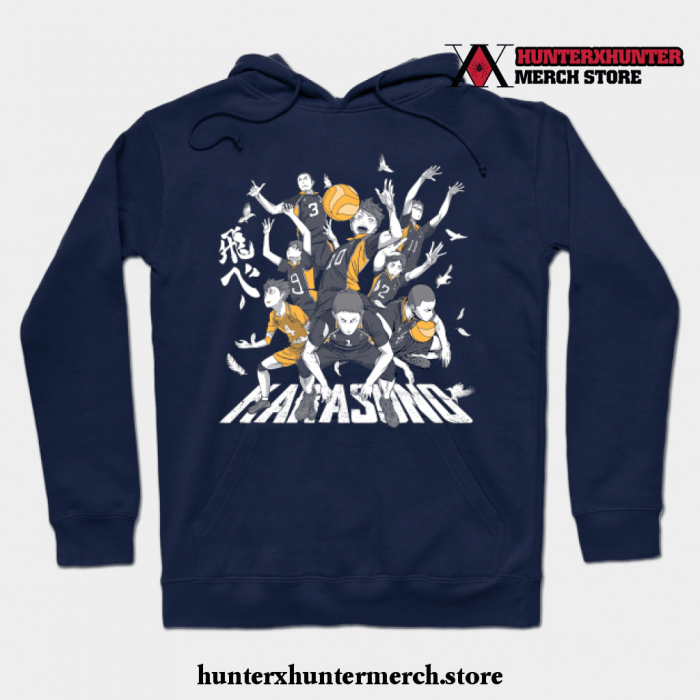 Lets Go Karasuno Hoodie Navy Blue / S