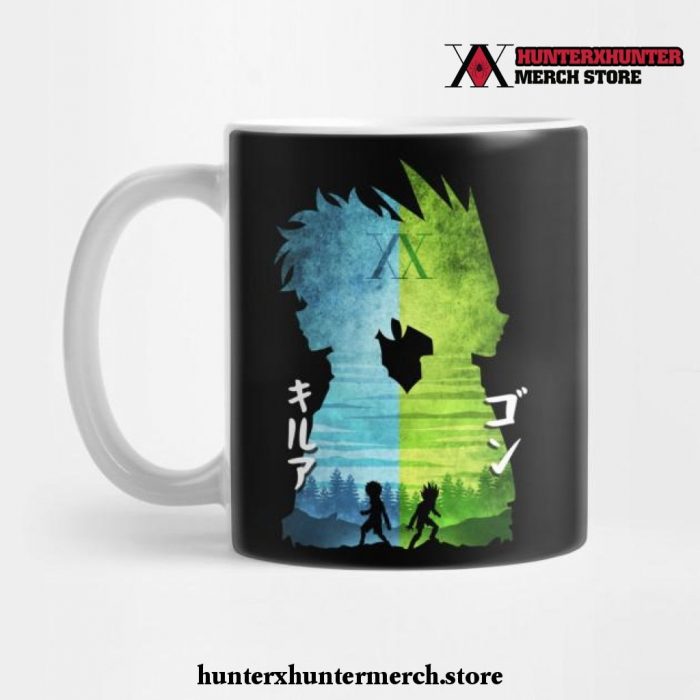 Minimalist Silhouette Gon And Killua Mug