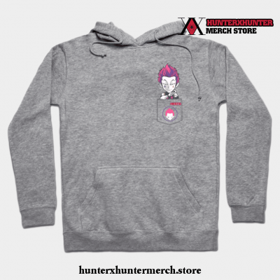 Pocket Chibi Hisoka Morow Hoodie Gray / S