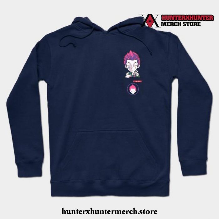 Pocket Chibi Hisoka Morow Hoodie Navy Blue / S