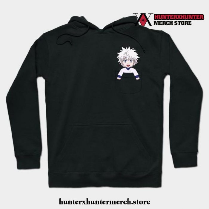 Pocket Killua Hoodie Black / S