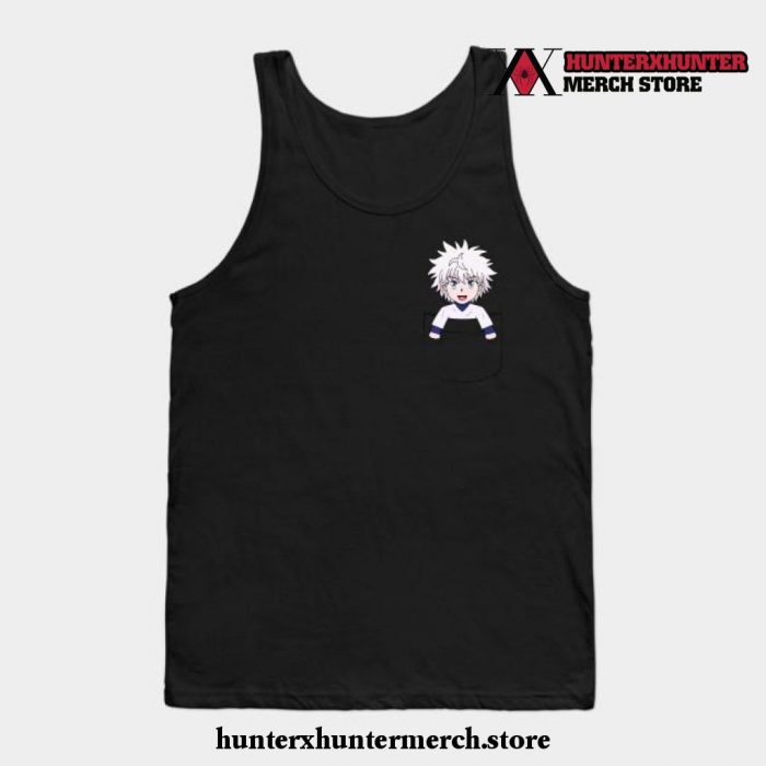 Pocket Killua Tank Top Black / S