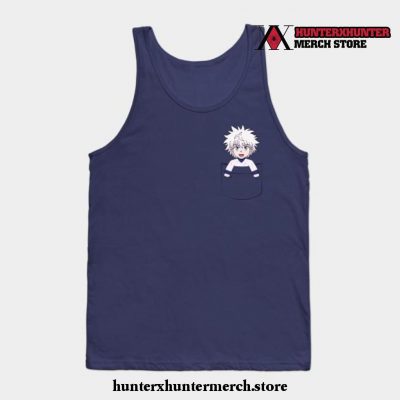 Pocket Killua Tank Top Navy Blue / S