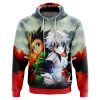 Power Duo Gon Killua Hunter X Hunter AOP Hoodie 3D FRONT Mockup - Hunter X Hunter Store