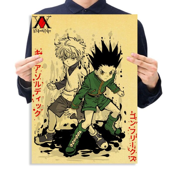 Hunter X Hunter Posters Hisoka Kraft Paper Vintage Killua Gon Anime Poster Wall Art Painting Home 16 - Hunter X Hunter Store