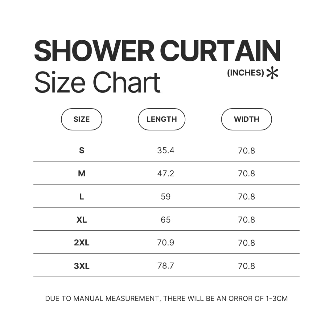 Shower Curtain Size Chart - Hunter X Hunter Store